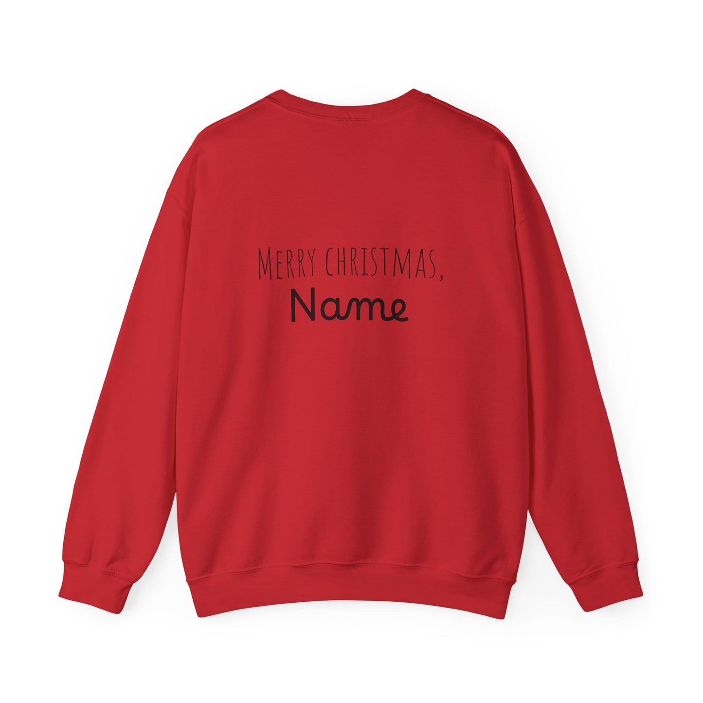 Christmas Chill Zone Activated crewneck red back view