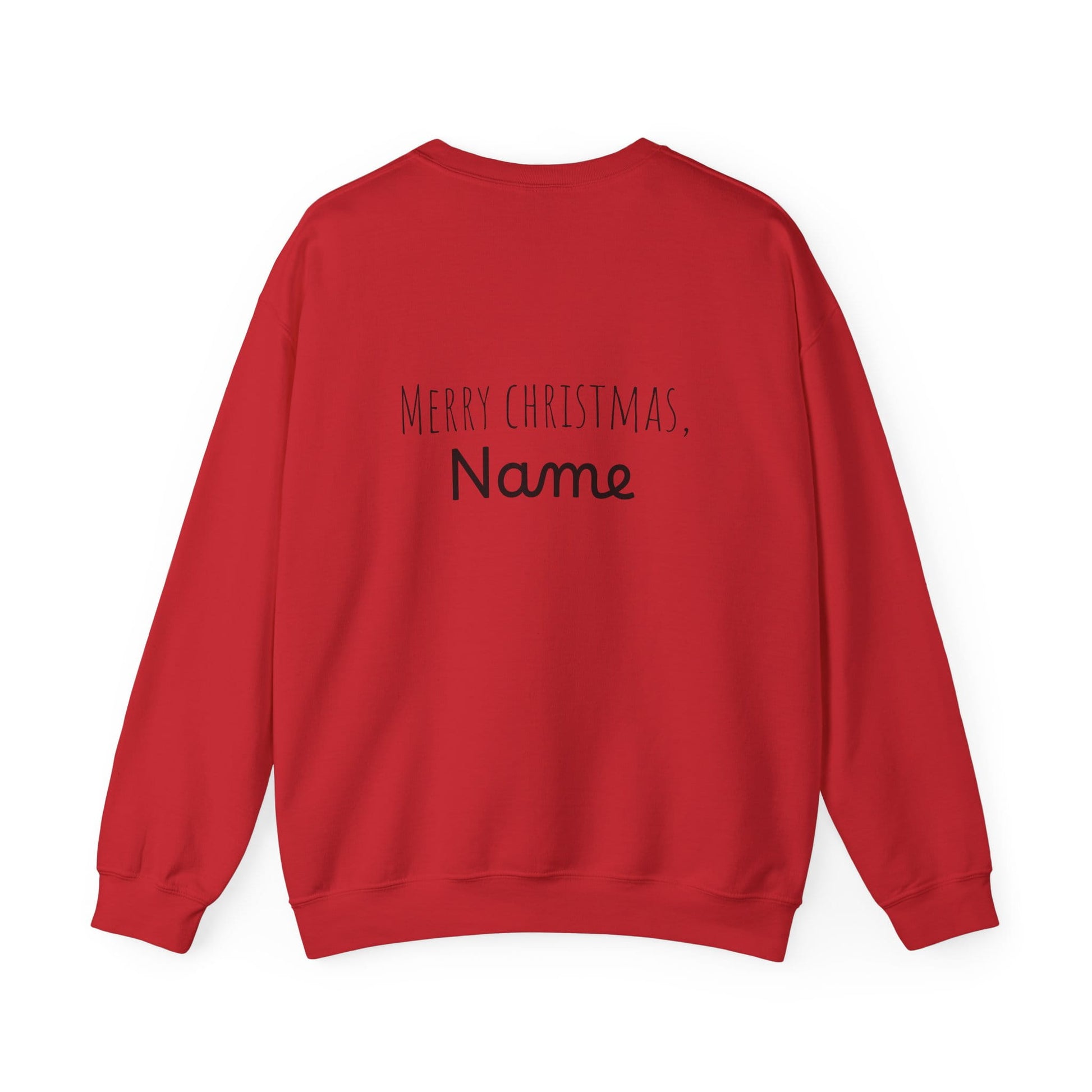 Christmas Chill Zone Activated crewneck red back view
